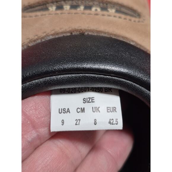 ? Roper Performance Mens Size 9 Tan Leather Slip On Shoes main image 4